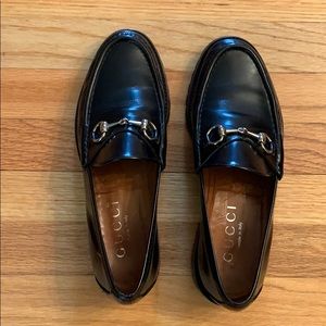 Gucci Black Leather Moccasin